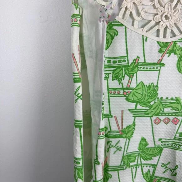 Lilly Pulitzer Lacina Mint Julep Kentucky Derby Shift Lattice Dress Size 10 - Picture 13 of 15